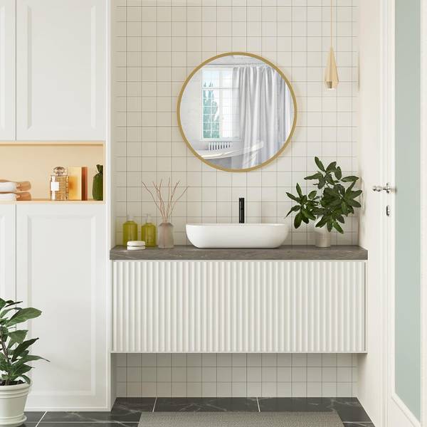 Wandspiegel Badspiegel Mit Rahmen Spiegel HD, Schwarz 60 Cm – GmbH