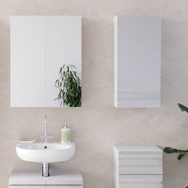 Badschrank Fredd 30379 Hochglanz Weiß