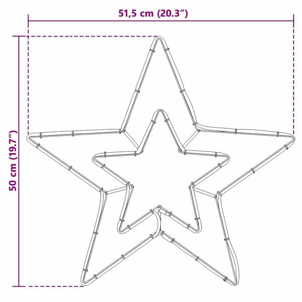 Weihnachtssternlicht 42018959 Weiß - Eisen - 50 x 1 x 51 cm
