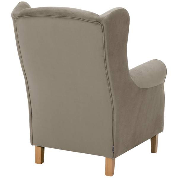 Lorris Ohrenbackensessel, hellbraun Braun - Polyester - 77 x 103 x 86 cm