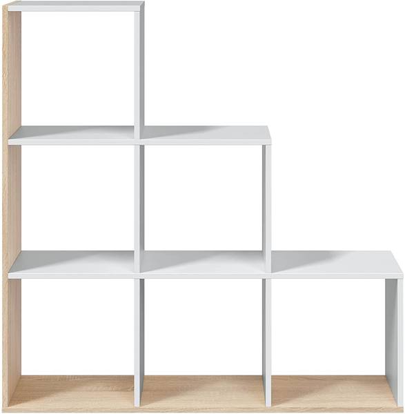 Bücherregal Cincinnati Weiß - Holzwerkstoff - 108 x 110 x 28 cm