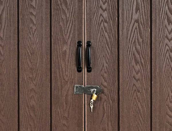 Fietsgarage J29 (2 stuks) bruin - metaal - deels massief hout - 213 x 172 x 112 cm