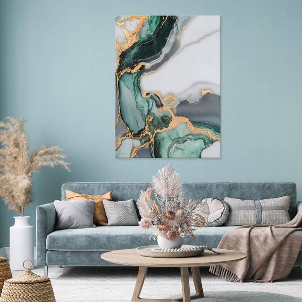 Bilder Abstrakt Marmor Modern Wohnzimmer 70 x 100 x 3 cm