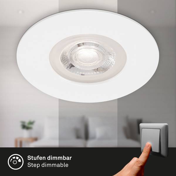 LED Einbauleuchten, weiß, dimmbar, 4xLED Weiß