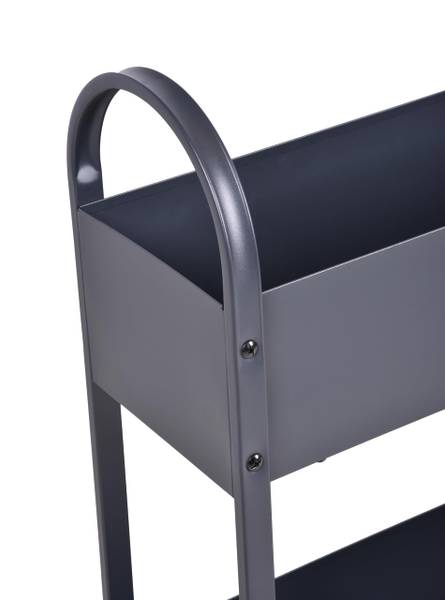Hochbeet HALLE Grau - Metall - 23 x 75 x 60 cm