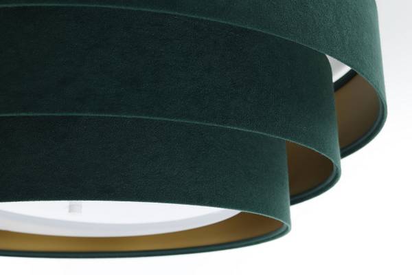 Deckenleuchte Triniti Veloursstoff Gold - Grün