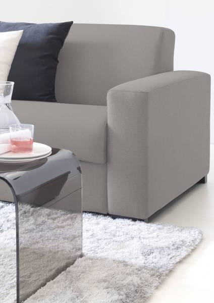 Schlafsofa mit Halbinsel Alicya Hellgrau