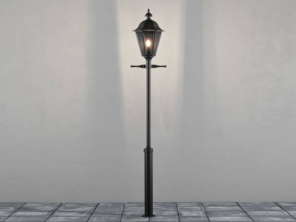 LED Mastleuchte Groß Schwarz, Höhe 260cm Schwarz - Kunststoff - 40 x 260 x 35 cm