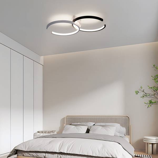 Plafonnier LED Dagmar Noir - Métal - 32 x 9 x 54 cm