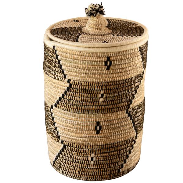 Aufbewahrungskorb ARTISANAT MAROCAIN 366 Weiß - Bambus - 40 x 60 x 60 cm
