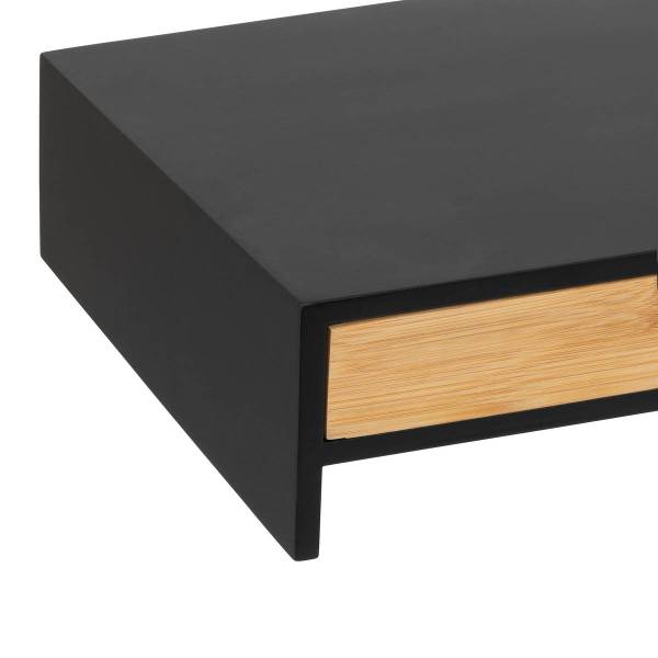 Support écran ordinateur BAVA Noir - Bois manufacturé - 47 x 10 x 25 cm
