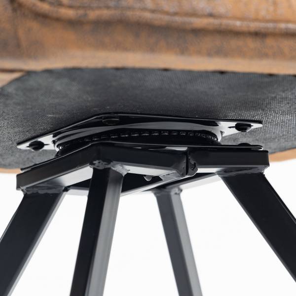 Bürostuhl CALF 2er-Set Braun - Textil - 60 x 83 x 60 cm