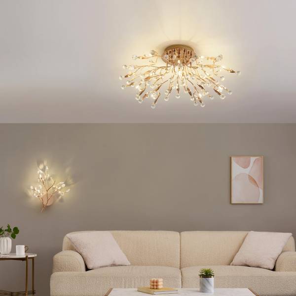 Deckenleuchte Gutenstein Gold - Metall - 78 x 29 x 29 cm