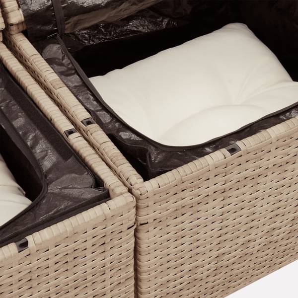 Garten-Lounge-Set 3035720-4 (11-teilig) Beige - Creme - Weiß