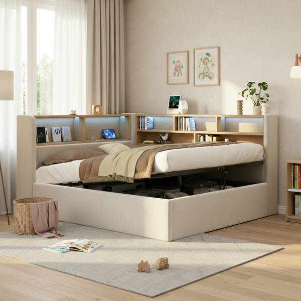 Einzelbett K-1621 Beige - 160 x 215 cm