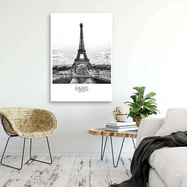 Canvas schilderij parijs eiffeltoren 60 x 90 cm