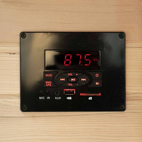 Infrarotkabine REDSUN L Braun - Holz teilmassiv - 153 x 190 x 110 cm