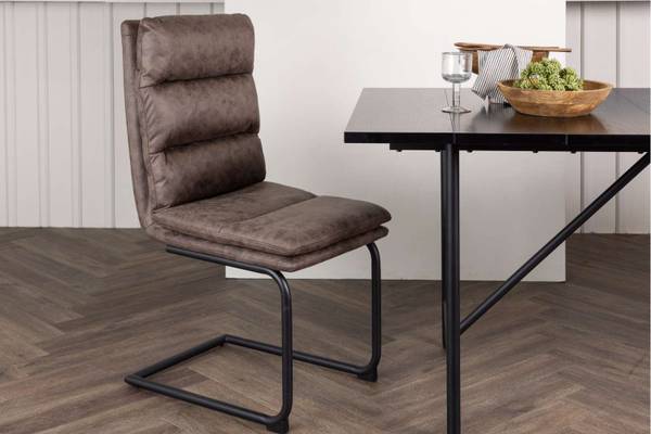 Freischwinger Zizo (2er-Set) Braun - Microfaser - 45 x 100 x 60 cm