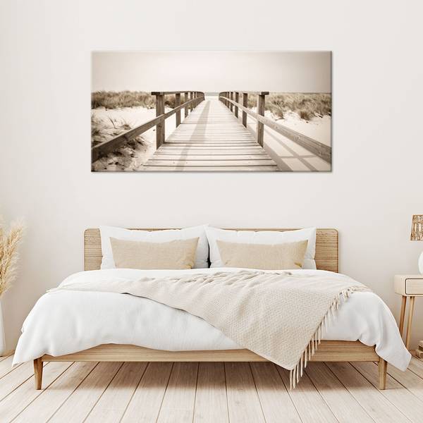 Wandbild Strand 80 x 40 cm