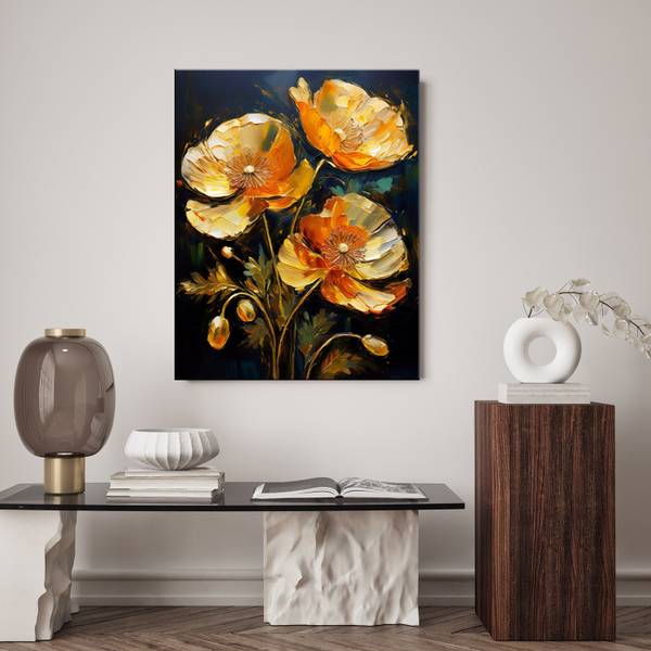 Wandbild mohnblumen blumen natur 70 x 100 cm