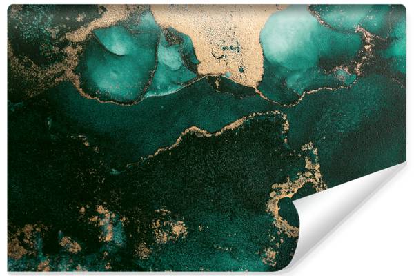 Vlies-Fotobehang MARMER Abstractie groen - 460 x 300 x 300 cm