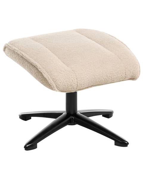 Fauteuil de relaxation GERAS Beige - Noir - Fibres naturelles - 81 x 86 x 89 cm