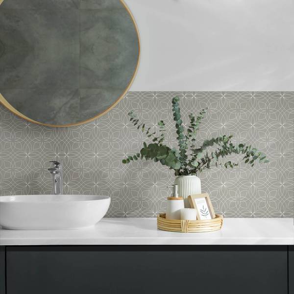 Klebepaneele Blumen Geo-Design 100 x 50 cm