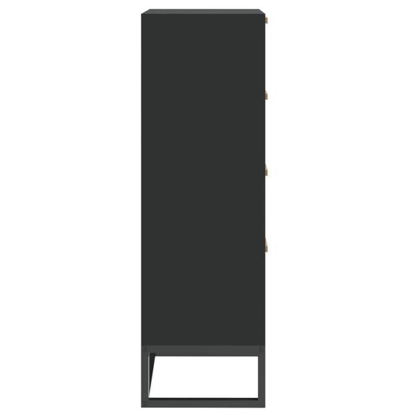 Highboard DE5038 Schwarz - Holzwerkstoff - 40 x 95 x 30 cm