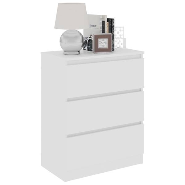 Sideboard DE818 Weiß - Holzwerkstoff - 35 x 76 x 60 cm