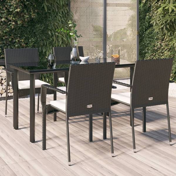 Garten Essgruppe 3029234-2 (5-teilig) Schwarz - Weiß - 140 x 70 cm