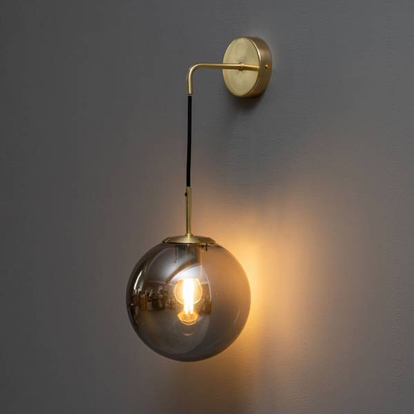 Wandleuchte Claudia Gold - Metall - 15 x 48 x 20 cm