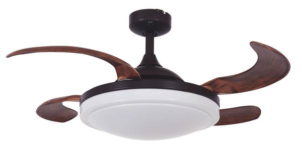 Deckenventilator Evora Braun - Metall - 121 x 38 x 94 cm