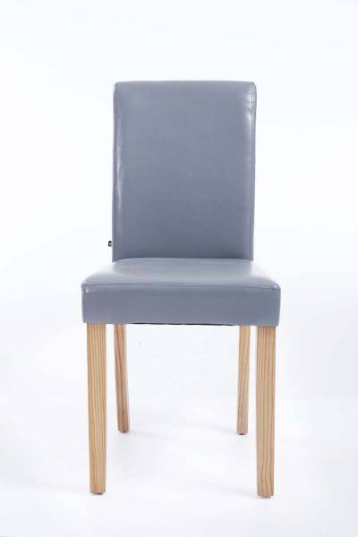 Eetkamerstoel Ina grijs - kunstleer - 41 x 91 x 47 cm
