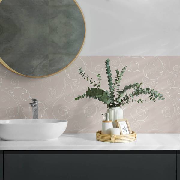 Klebepaneele Spirale Blatt Zart 100 x 50 cm