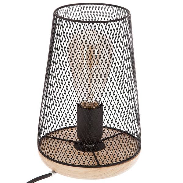 Tischlampe Modern Schwarz - Metall - 15 x 23 x 15 cm