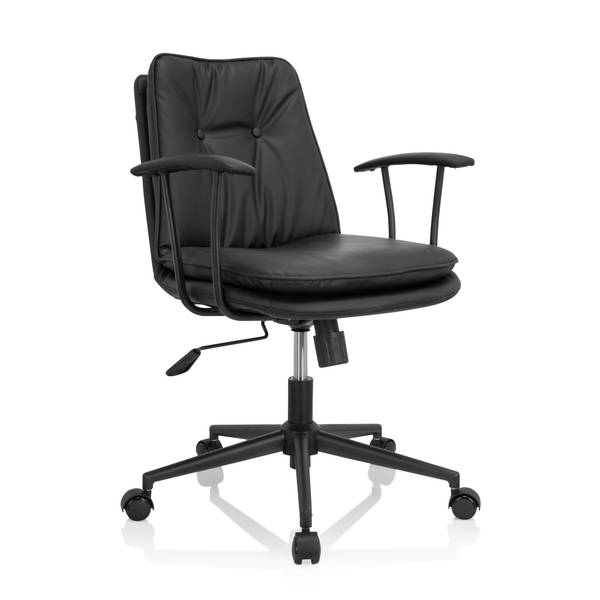 Bürostuhl SMALLO Schwarz - Flachgewebe - 59 x 94 x 59 cm