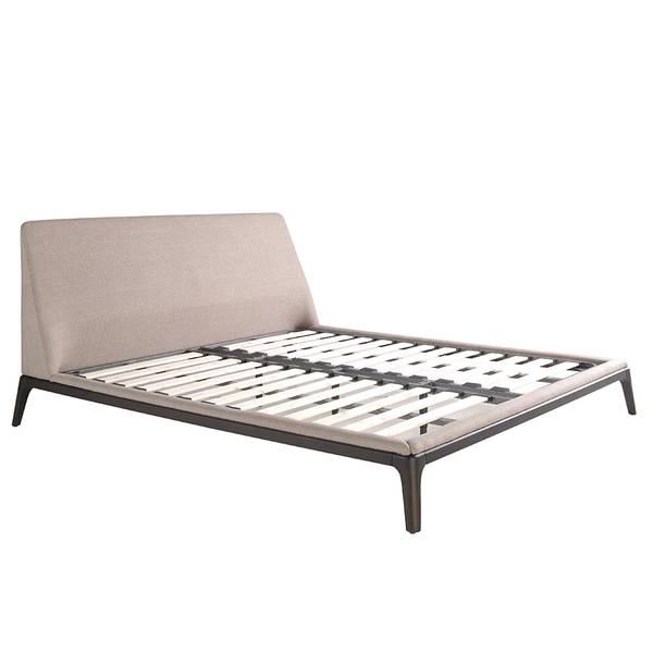 Bett 7155 Grau - Flachgewebe - Polyester - Webstoff - 192 x 101 x 230 cm