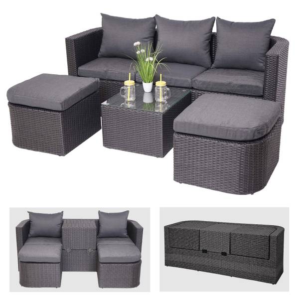 Lounge-Set J37 (4-Teilig) Anthrazit