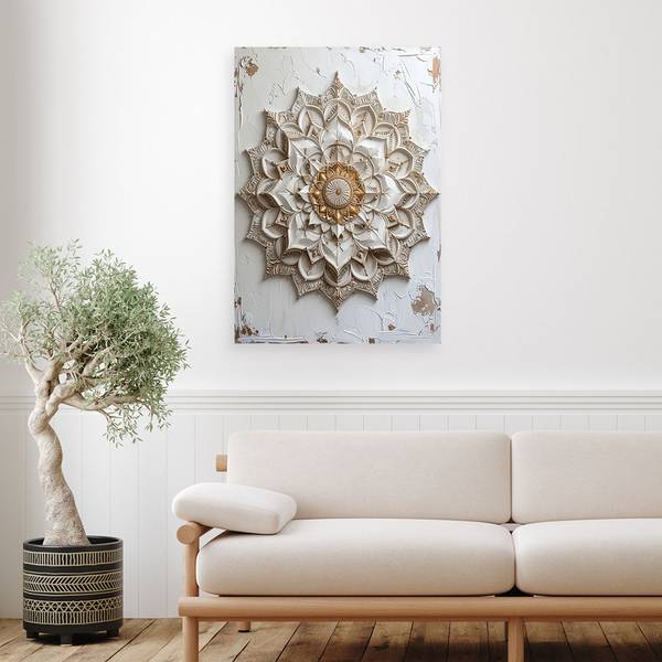 Wandbild Mandala 80 x 120 cm