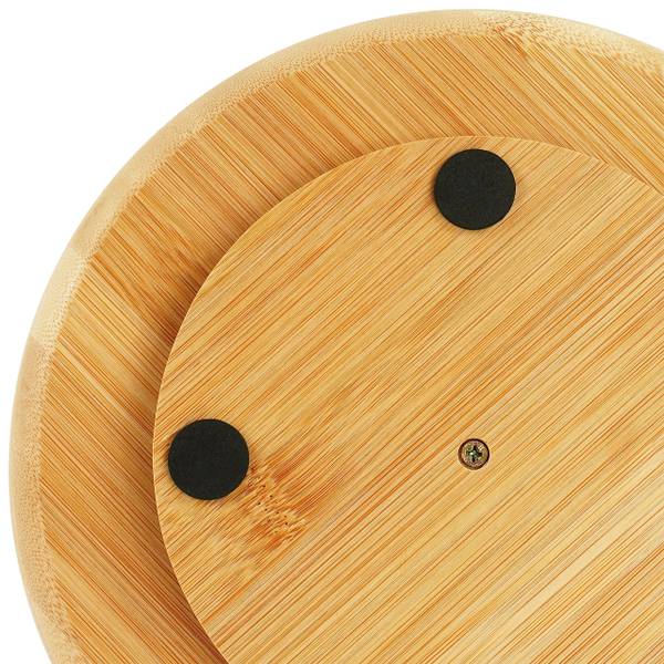 Drehteller Bambus Braun - Holzverbundwerkstoff - 24 x 6 x 24 cm