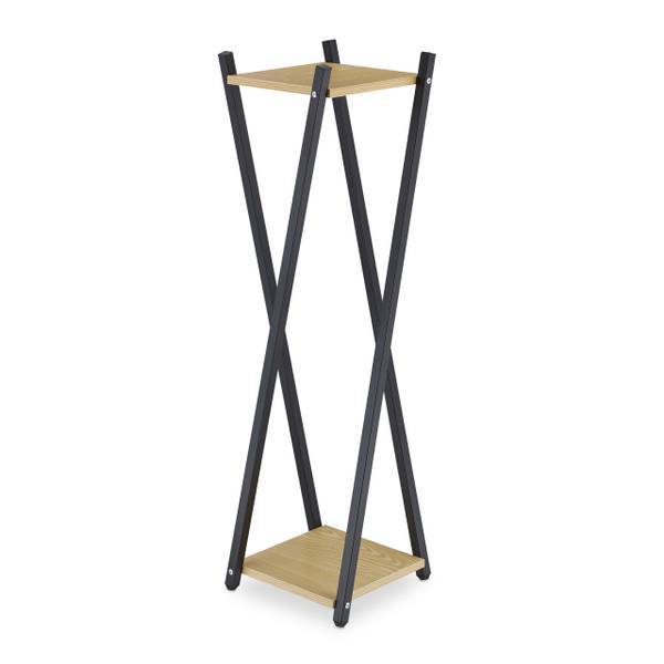 Plantentafel met 2 etages zwart - lichtbruin