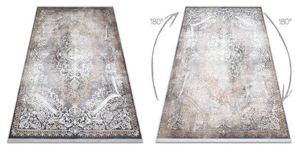 Modern Luce 91 Teppich Ornament Vintage Grau - Polyester - 115 x 1 x 170 cm