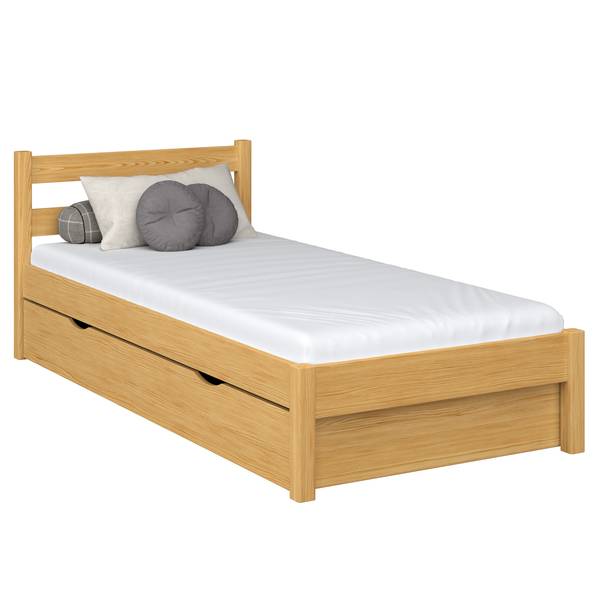 Einzelbett N01 mit Schublade Braun - 128 x 198 cm