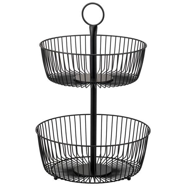 Obstetagere 70109 Schwarz - Metall - 29 x 43 x 29 cm