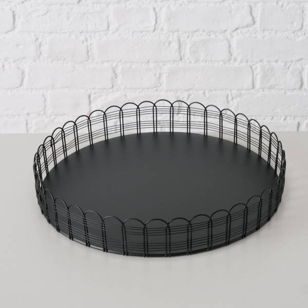 Tabletts WEIRA 2er Set Schwarz - Metall - 31 x 5 x 31 cm