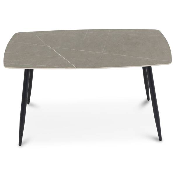 Essgruppe MORA/FRANCA 5er Set Schwarz - Edelstahl - 140 x 76 x 80 cm