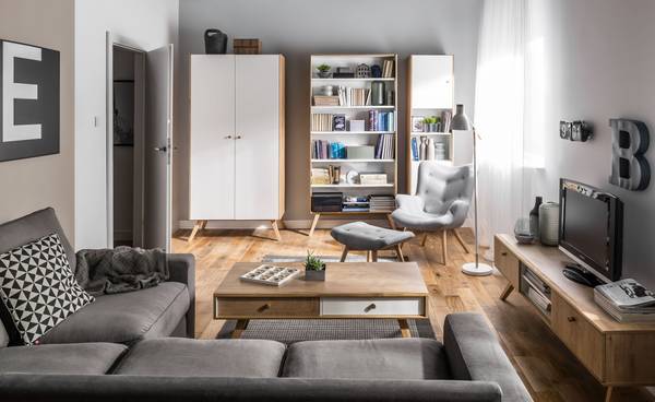 TV-Schrank NATURE Weiß