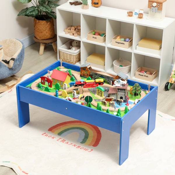 Spieltisch 3A0-018V00BU Blau - Holzwerkstoff - 61 x 40 x 98 cm