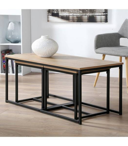 Couchtische 14507 3er Set Braun - Holzwerkstoff - 50 x 45 x 100 cm