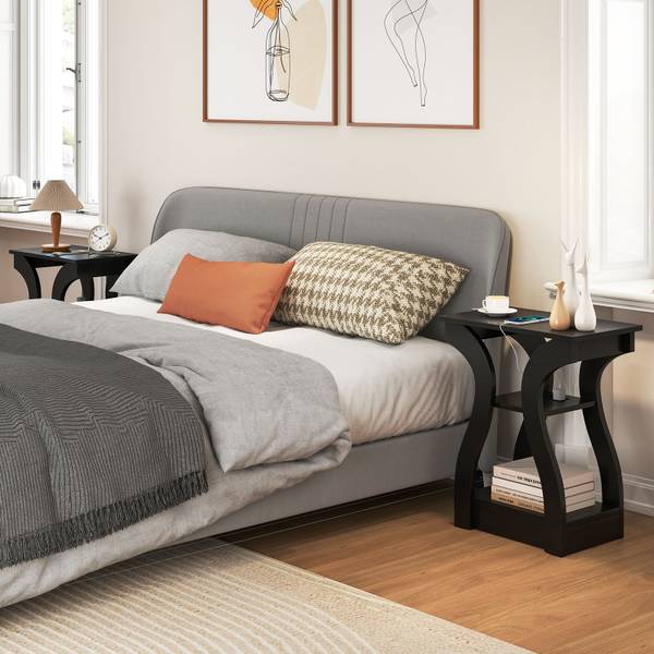 Beistelltische VH34999(2er-Set) Schwarz - Holzwerkstoff - 30 x 61 x 50 cm